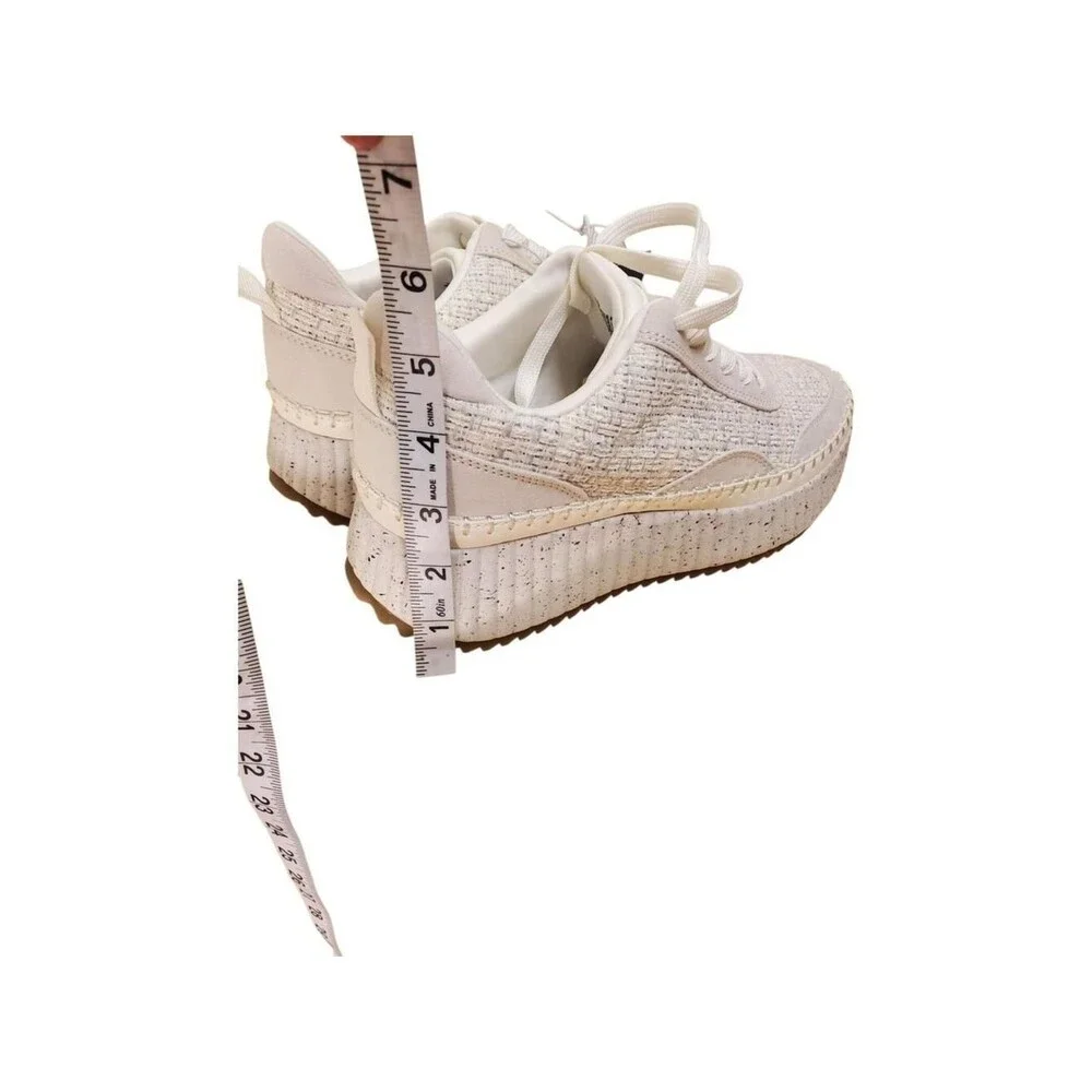 Universal Thread Womens White Tweed Platform Sneakers Shoes  Memory Foam